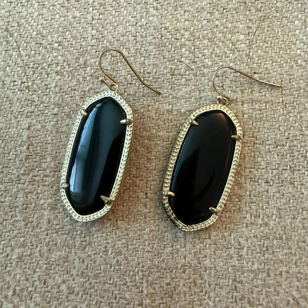 Kendra Scott Black and Gold Earrings